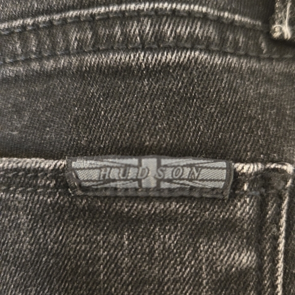 Hudson Jeans Natalie Midrise Super Skinny Ankle Raw Hem, Black, SIZE: 27 - Picture 6 of 16